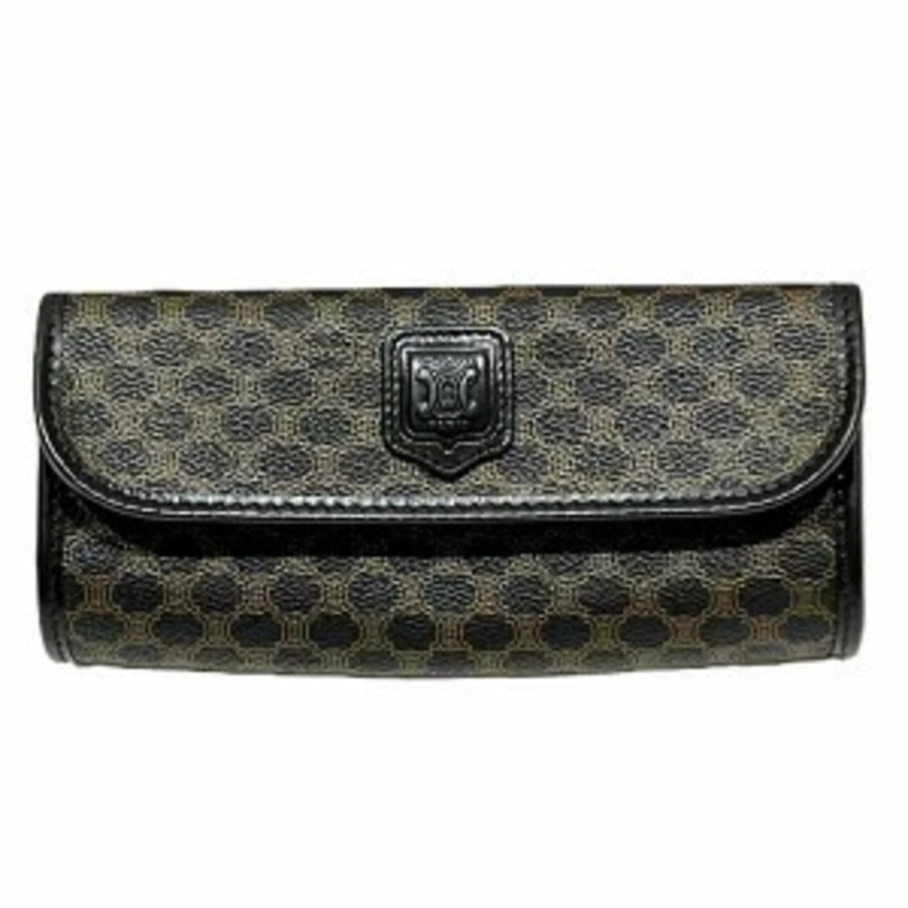Celine Macadam Handbag leather brown dark